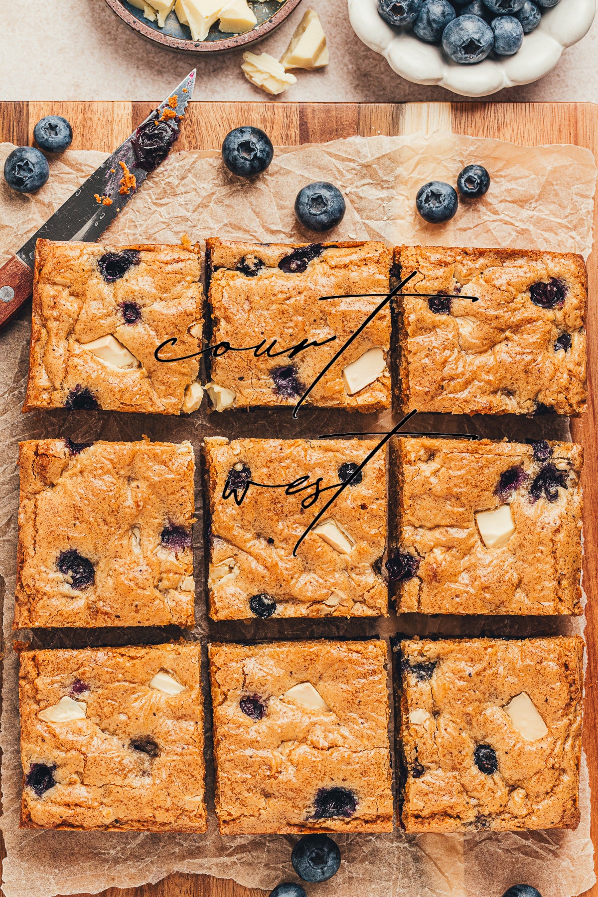 Brown Butter Blueberry Blondies (Exclusive Recipe)