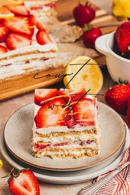 No-Bake Strawberry Lemon Icebox Cake (Exclusive Recipe)